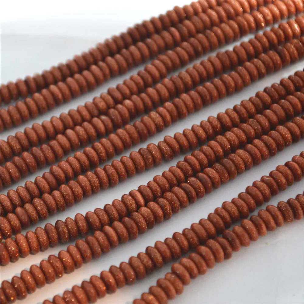 Лидер продаж модные бусины 3*6 мм из натурального камня круглые плоские смешанных