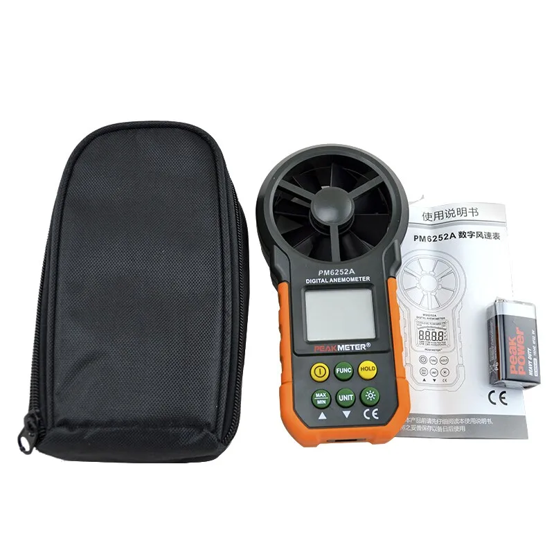 PEAKMETER PM6252A PM6252B ЖК цифровой анемометр термометр измеритель скорости ветра