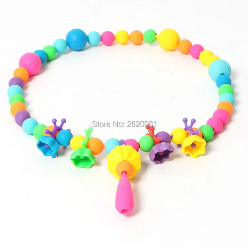 DIY пластиковые ювелирные аксессуары поп бусины 300 шт. Арти для всех детей ожерелье