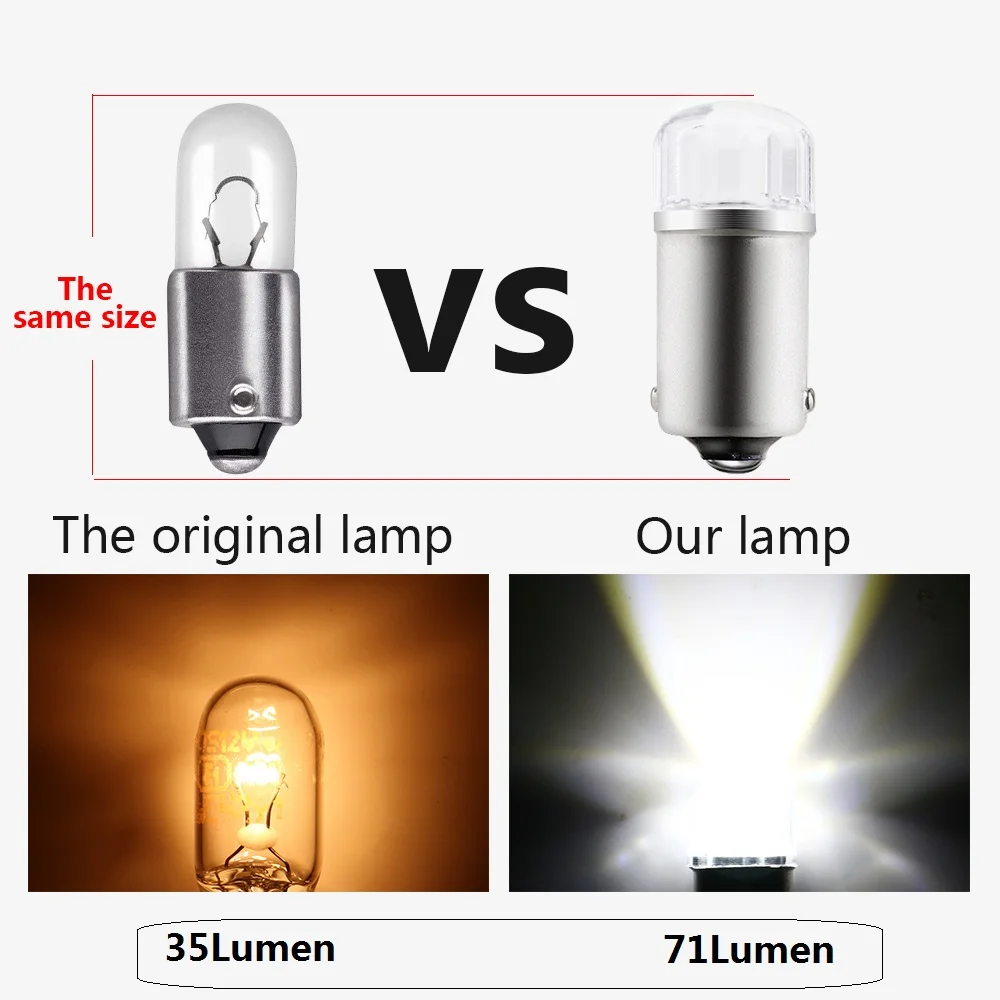YM E-Bright 200 шт. BA9S 3030 2 SMD T11 T4W Авто Обратный зазор свет для чтения задний фонарь 12 В DC