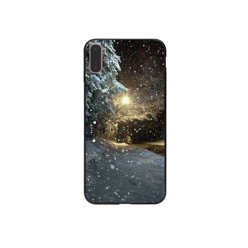 Пейзаж Зима Снег мягкий чехол для мобильного телефона Apple iPhone 7 8 6 6S Plus X XS Макс 5 5S SE