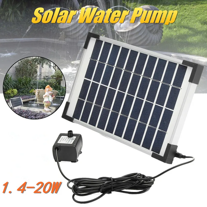 Солнечный водяной насос панель питания набор бассейн погружной фонтан садовые