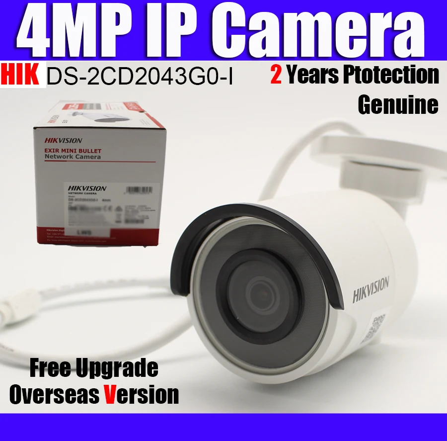 Оригинальная фотокамера Hikvision 4 МП ИК сетевая камера POE IR30m разъем для SD карты H.265