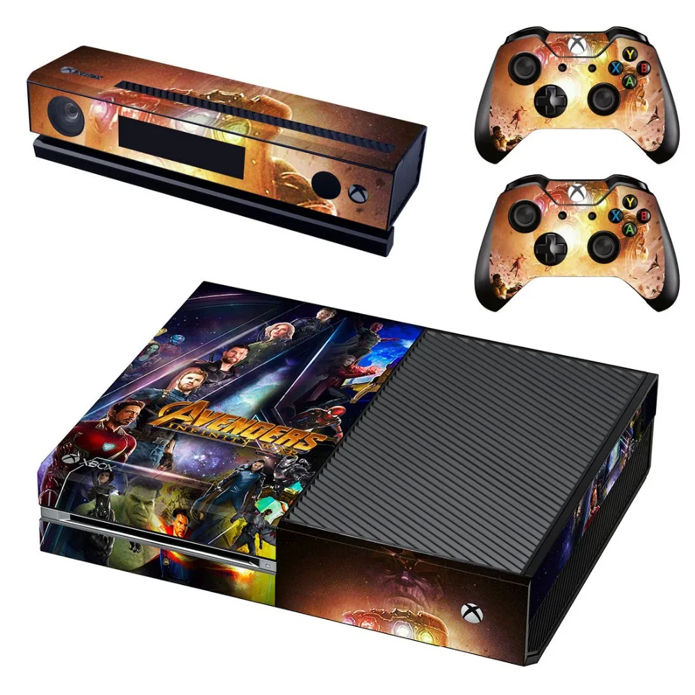 Наклейка для кожи s для Xbox One виниловые наклейки для кожи наклейки консоли контроллеры геймпад протектор Горячие игровые Чехлы Мстители