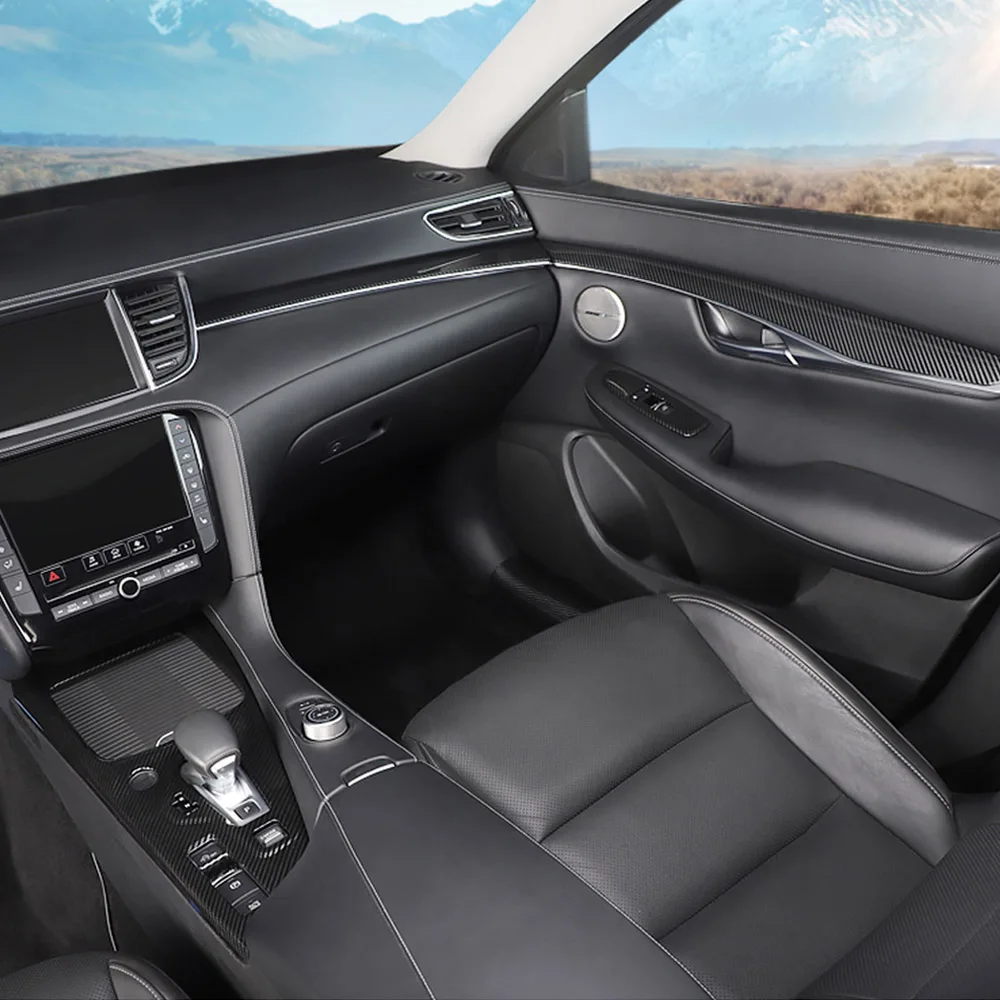 Для Infiniti QX50- внутренняя Центральная панель управления дверная ручка 5D наклейки из углеродного волокна наклейки аксессуары для автомобиля