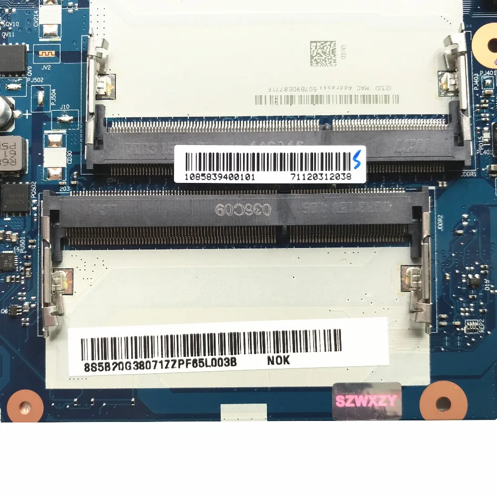 Высококачественная материнская плата для ноутбука Lenovo 5B20G38071 ACLU5/ACLU6 с