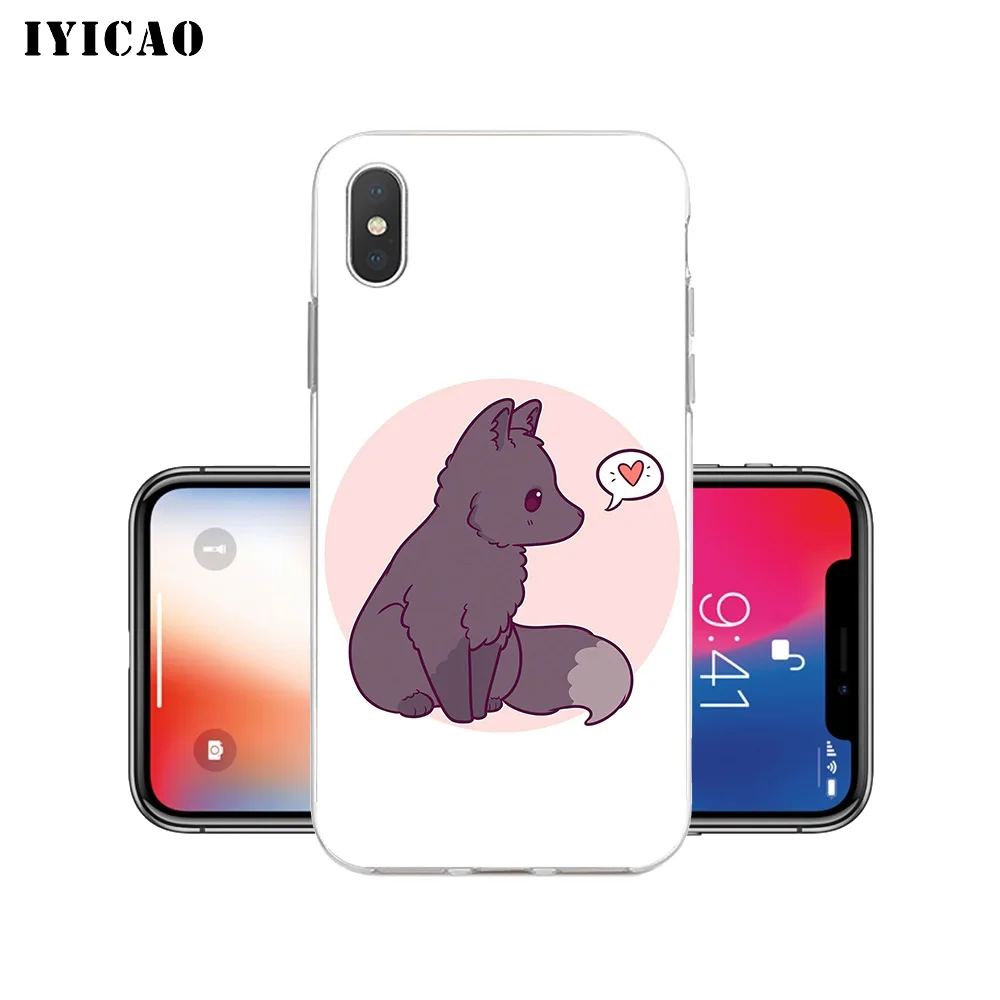 IYICAO милый мультяшный Мягкий силиконовый чехол для iPhone X XR XS MAX 6 6s 7 8 Plus 5 5S SE