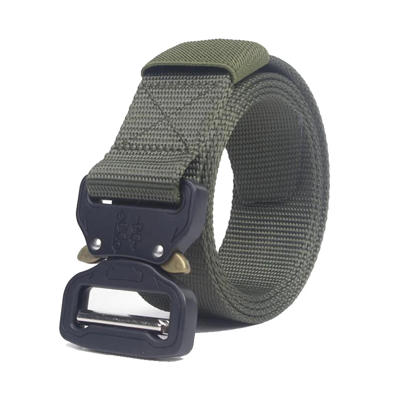 

Military Army Combat Training Belt Waistband Hunting Airsoft Sport Belt Adjustable Heavy Duty Tactical Belt 125cm Military Belt