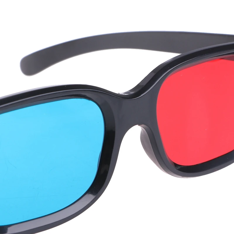 Новинка 2017 модные Универсальные 3d очки красные синие голубые пластиковые очки|3d - Фото №1