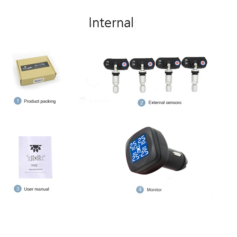 10 шт./лот TPMS Автомобильная сигнализация давления в шинах монитор Температурная