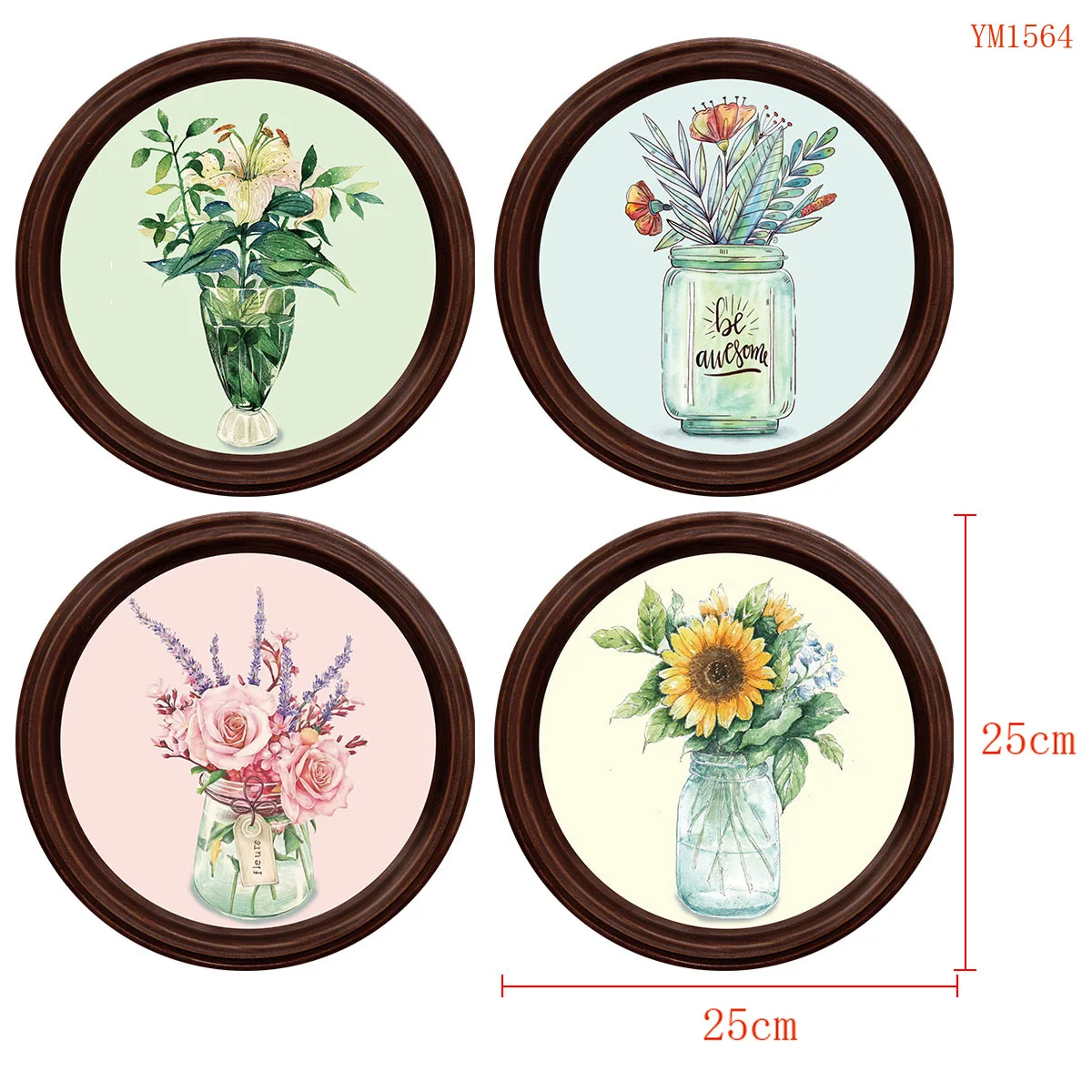 4 шт./компл. 3D декоративное изображение животного растительного дизайна домашнее