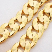 24 inches20 inches heavy curb chain yellow gold filled mens necklace solid jewelry hot sale
