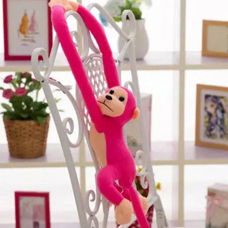 

60CM Kawaii Long Arm Tail Monkey Stuffed Doll Plush Toys Curtains Baby Sleeping Appease Animal Doll Birthday Gifts