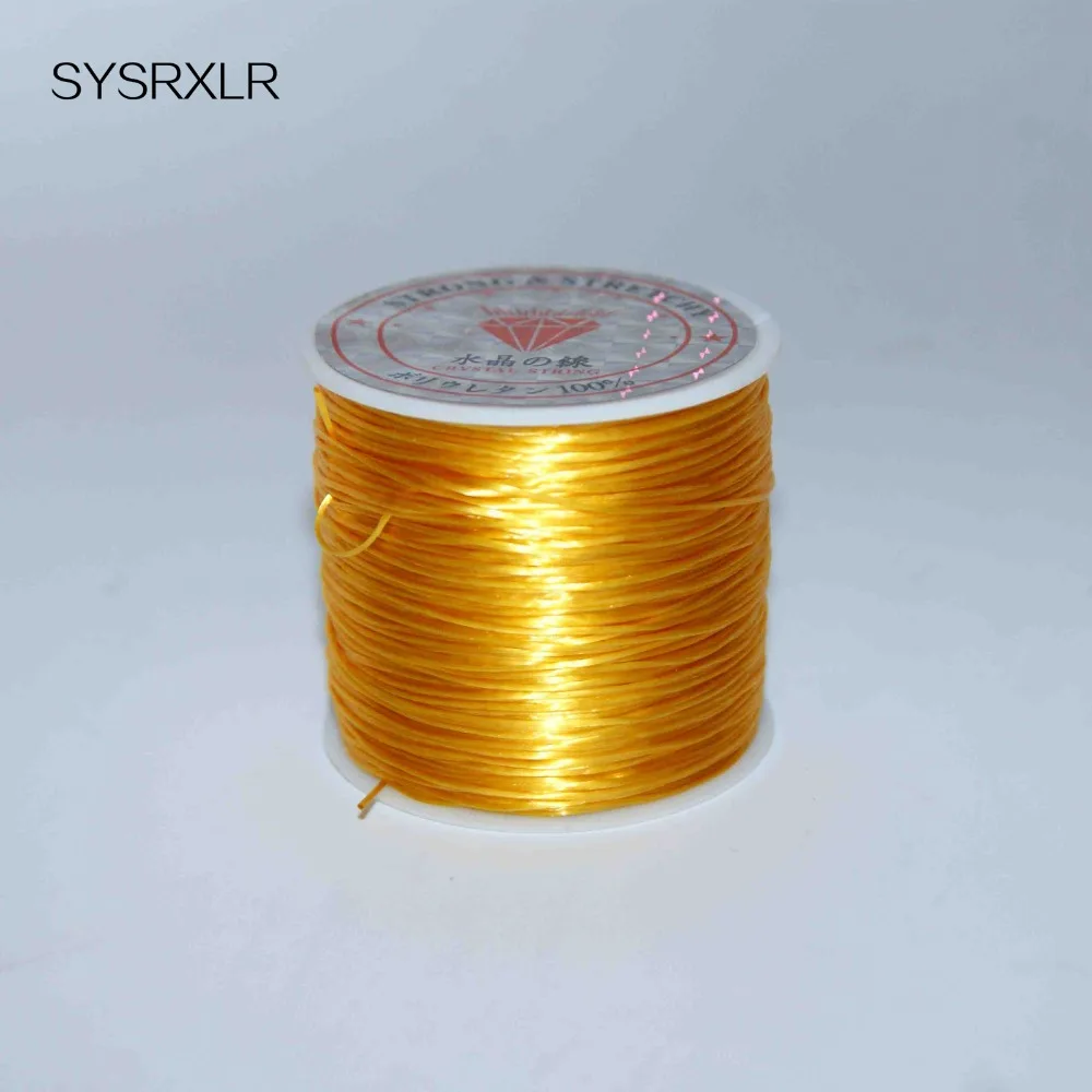 60 м цветной гибкий эластичный Хрустальный шнур для изготовления ювелирных