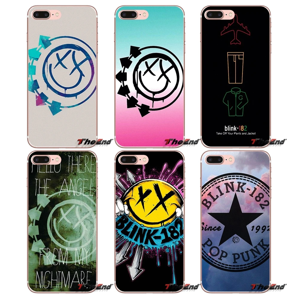 Силиконовый чехол из ТПУ в стиле панк с логотипом Blink 182 для Samsung Galaxy S2 S3 S4 S5 MINI S6 S7