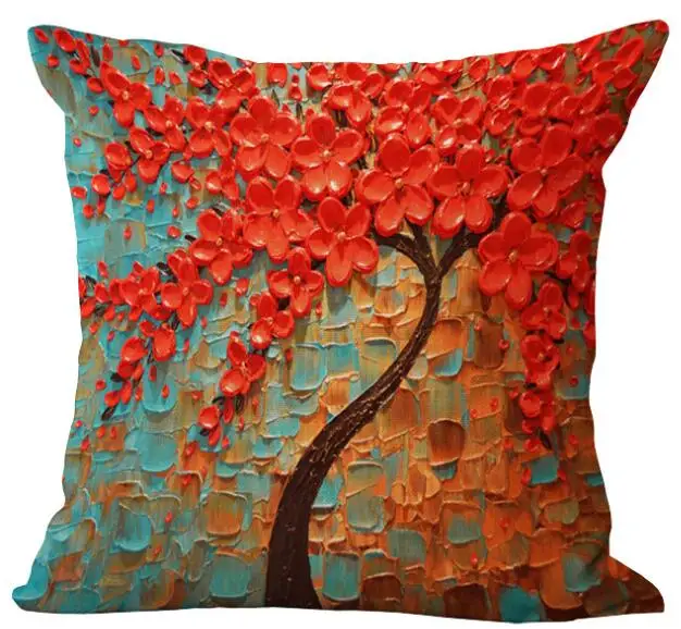Чехол для подушки льняная Красивая 3D Художественная живопись чехол дерева