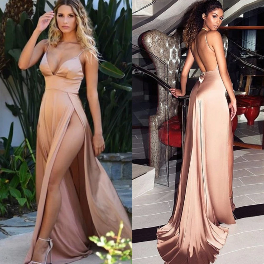 Для женщин Глубокий V средства ухода за кожей Шеи Летние Элегантные Fabala Длинные