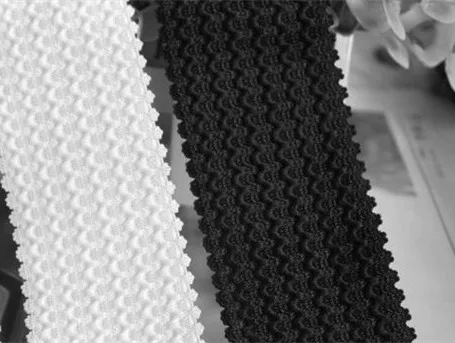 Черно белый волнистый узор шнурок эластичный пояс на талию уплотнительный