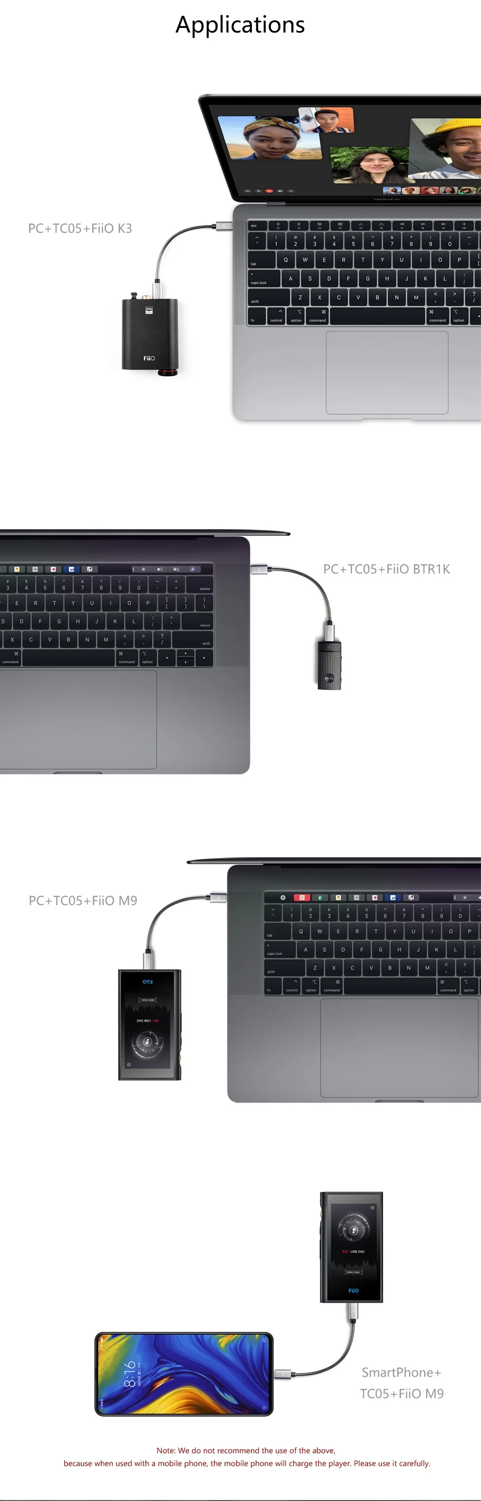 TC05 type C to type C аудио кабель для декодирования type-C TO type C для FiiO K3 BTR1K M9 M6