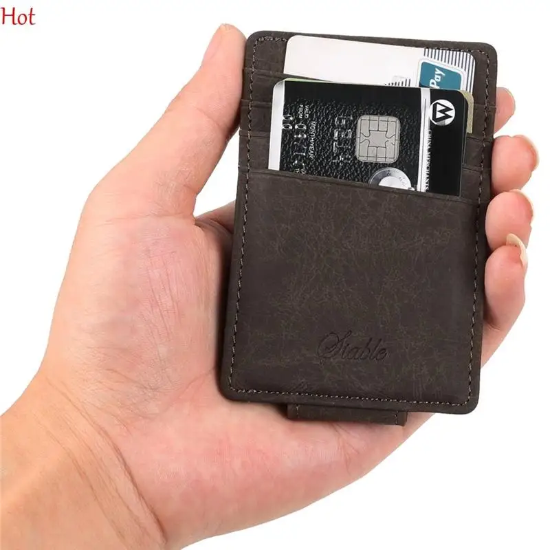 Качество для мужчин бумажники банкнот Винтаж Стиль кожа деньги держатель