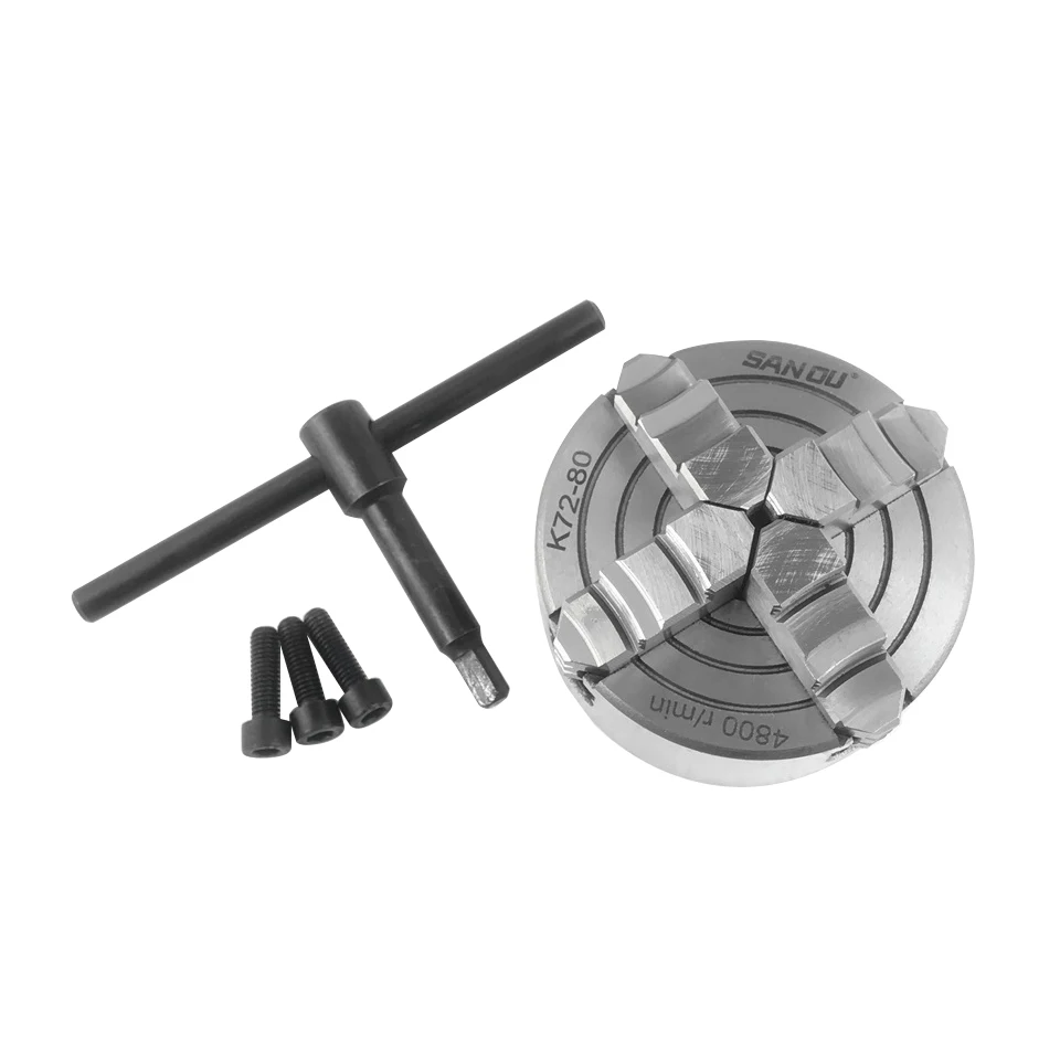 

Independent 4 jaw chuck K72-200mm mini drill chuck manual lathe chuck self centering hardened steel for cnc engraving machine