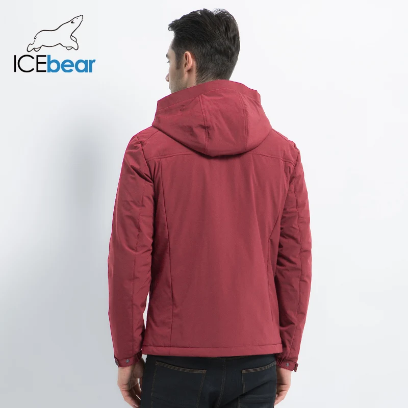 ICEbear Новое мужское повседневное пальто, осенние мужские теплые брендовые модные куртки, пальто с хлопковой подкладкой, ветрозащитное пальто MWC18216D
