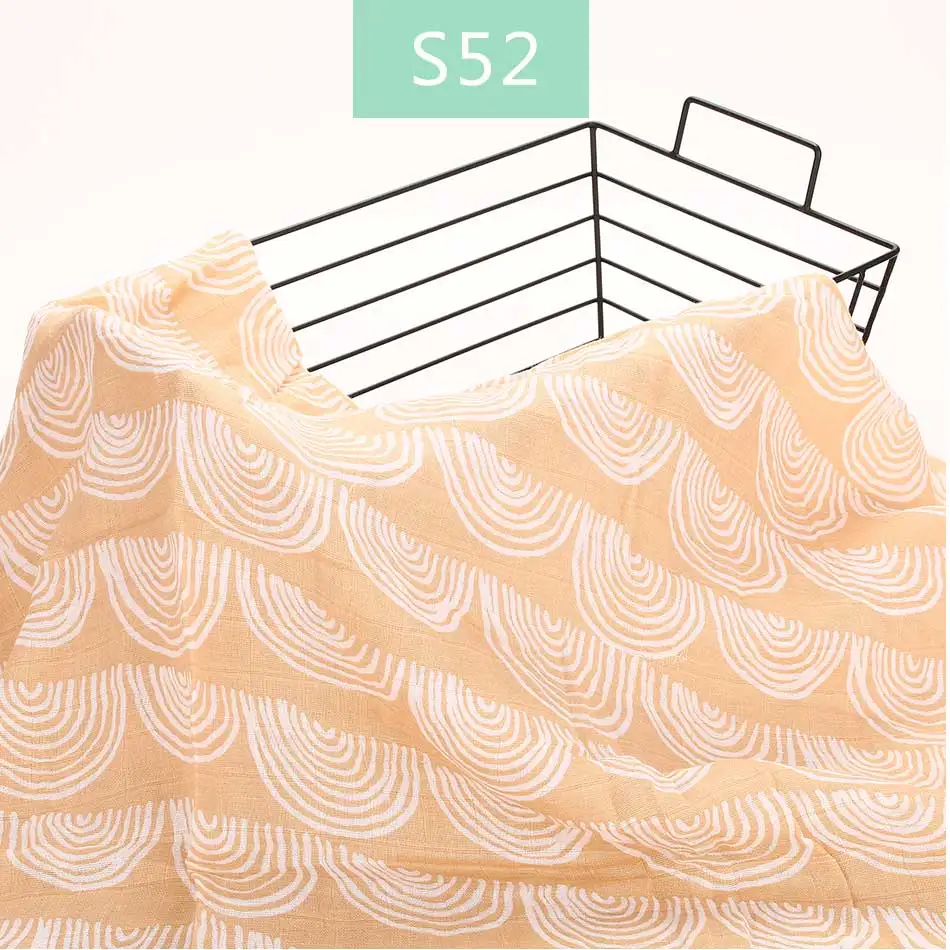 S52 Elinfant муслиновые хлопковые пеленки моющиеся детские блэнкеты для новорожденных детские одеяла черные и белые марлевые банные полотенца - Цвет: S52