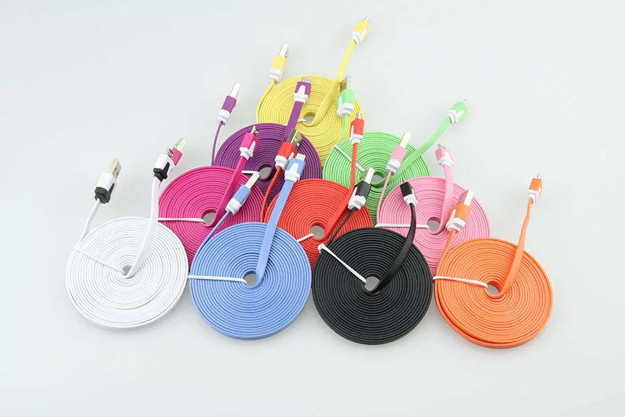 1 м 2 3 цветной плоский usb кабель для синхронизации данных iphone 5 6 6s 7 8x8 pin samsung android micro