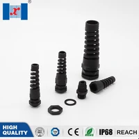 10pcs ip68 waterproof pg11 cable gland connector plastic flex spiral strain relief protector for 5 10mm wire thread