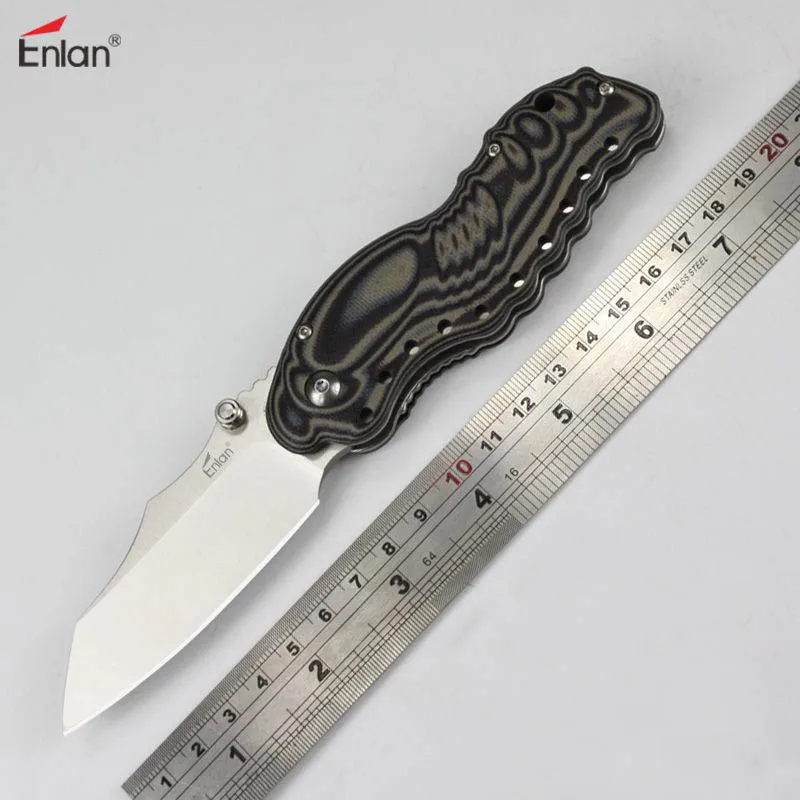 Складной нож ENLAN EW079 8Cr13Mov лезвие G10 ручка Походный карманный для выживания