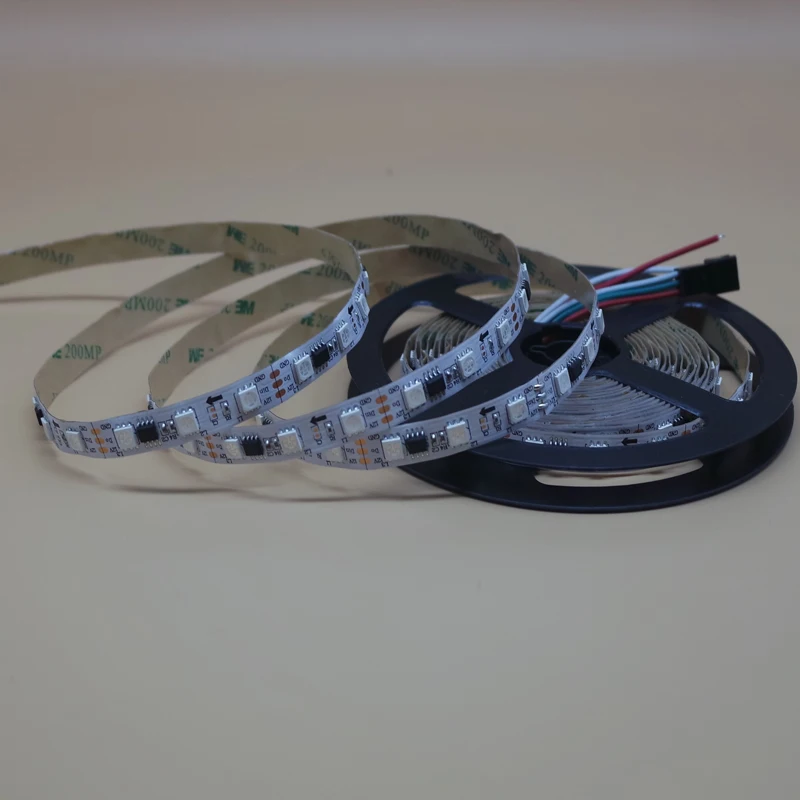 DC 5 в 12 В WS2811 WS2812B WS2812 IC SMD 5050 цифровая RGB полоса Водонепроницаемая мечта волшебный полноцветный светодиодный светильник 30 светодиодный 60 Светодиодный