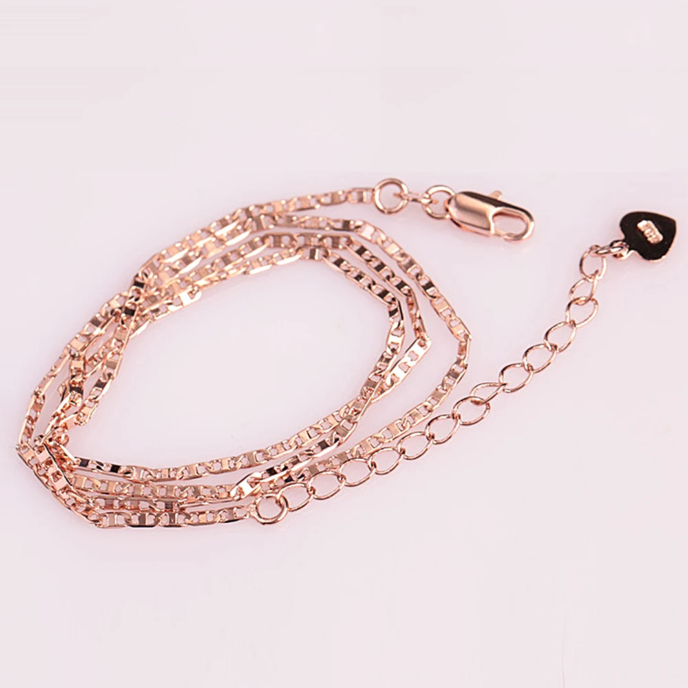 10 шт. ожерелье из розового золота с 20 дюймовым новым женским ювелирным изделием