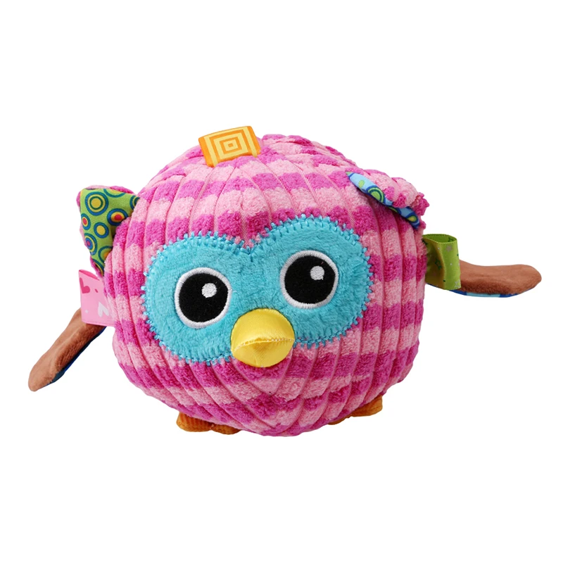 Детский забавный плюшевый мячик для животных мягкая ткань ручная погремушка