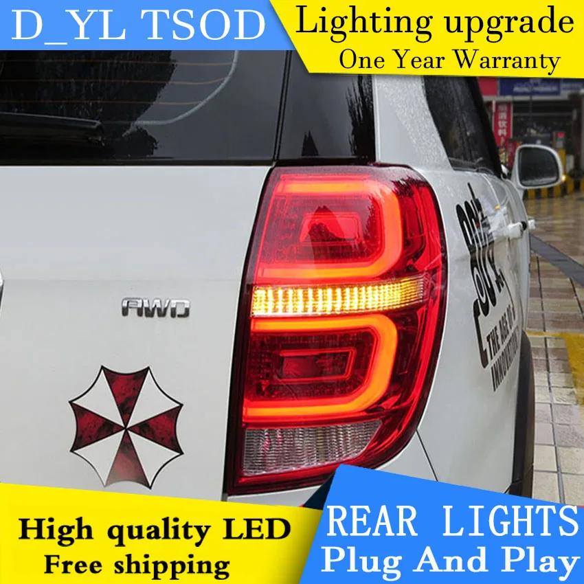 D-YL Car Styling Accessories for Chevrolet Captiva LED Taillights 2008-2014 Tail Light Rear Lamp DRL+Brake+Park+Signal | Автомобили и