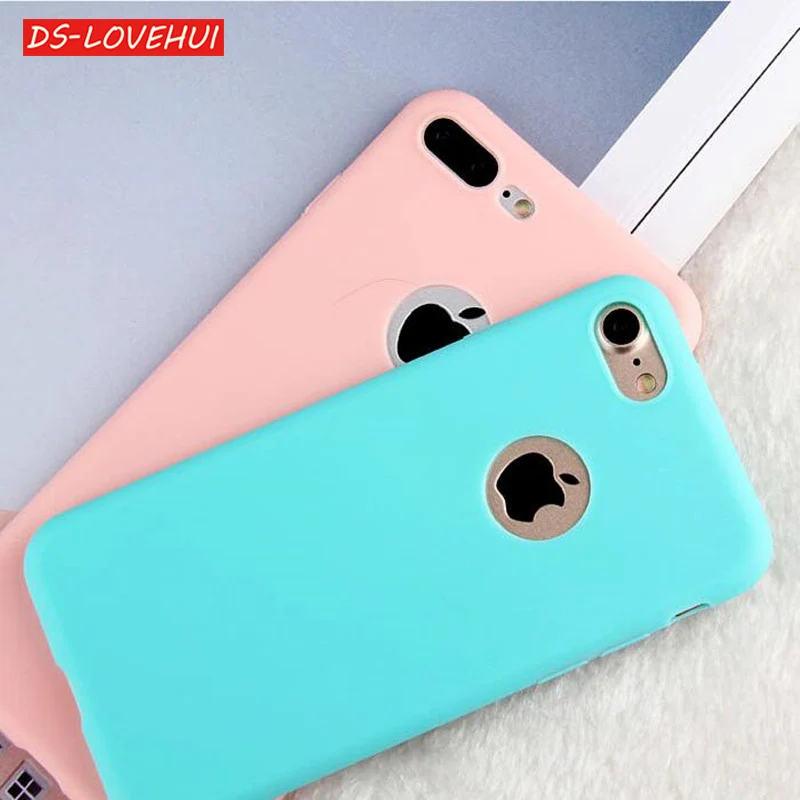 DS-LOVEHUI Мягкий чехол из ТПУ для iPhone 8 защитный на 360 градусов ярких цветов