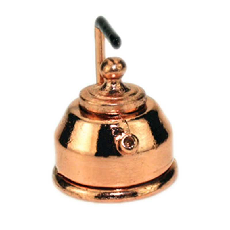 

Миниатюрная модель металлического кукольного домика KettleToys, модель 1/12 года, чайник для украшения кукольного домика, Миниатюрные аксессуары