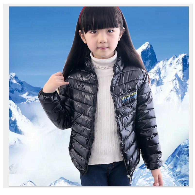 2016 г. 4 цвета пуховики для девочек парки одежда мальчиков пальто детская зимняя