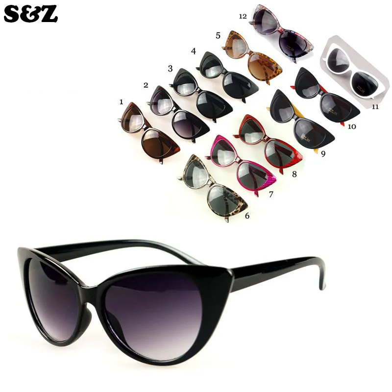 Модные ретро женские солнцезащитные очки &quotкошачий глаз&quot известный бренд
