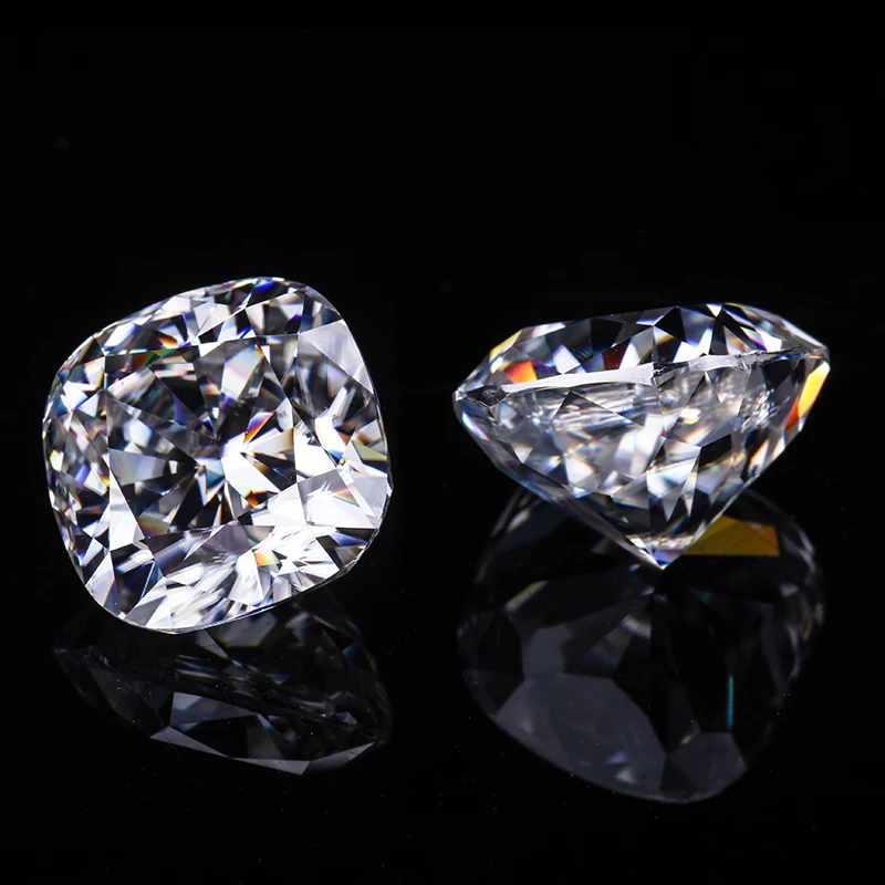 Камни с муассанитами для изготовления украшений белого цвета 7 5*7 5 мм|stones for