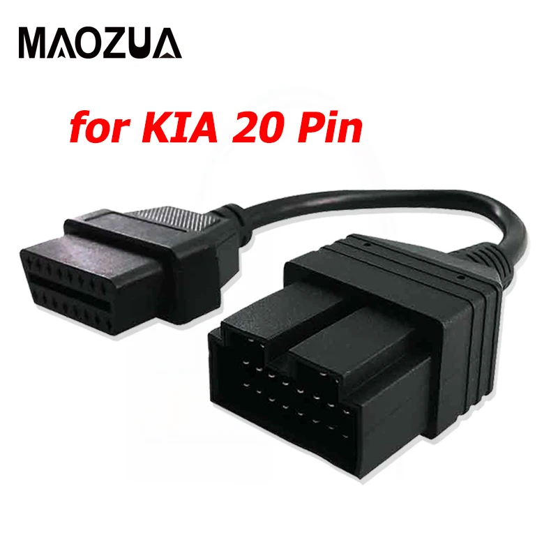 

New OBD 2 Cable for KIA 20 Pin To 16 Pin OBD2 OBD Diagnostic Tool Scanner Code Reader Adapter Car Connector Cable for KIA 20Pin