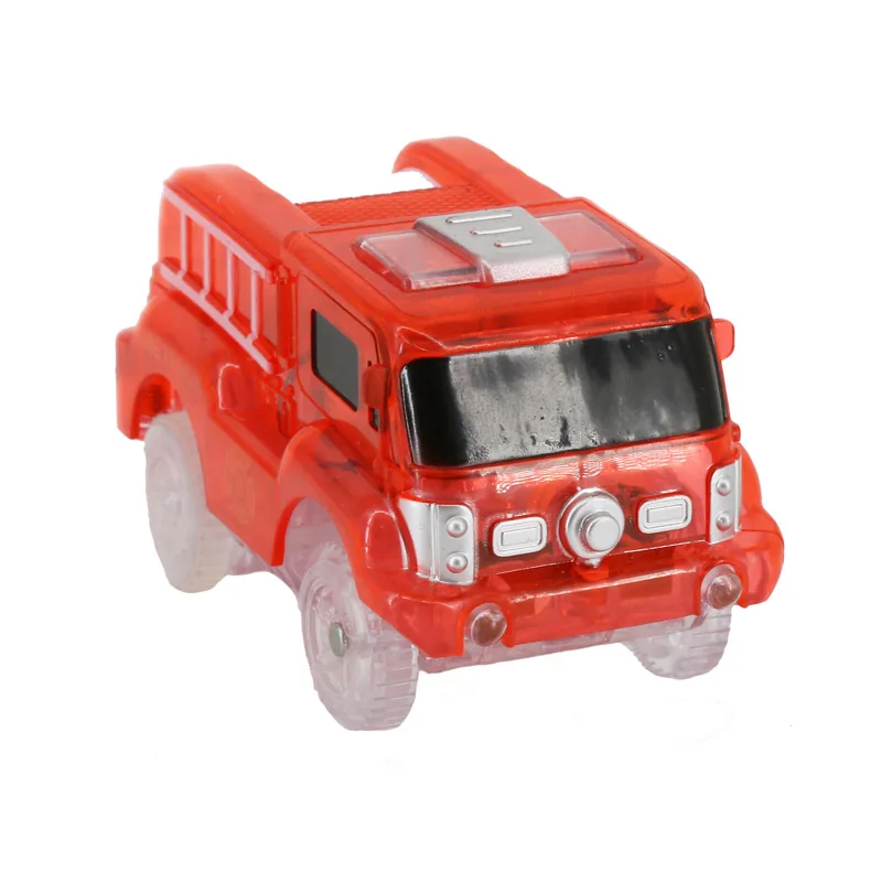 Fire Truck 5,5 см DIY универсальные аксессуары для светится в темноте магический трек обучающий вагон игрушка гоночный вагон для детей игрушки подарок - Цвет: Fire Truck