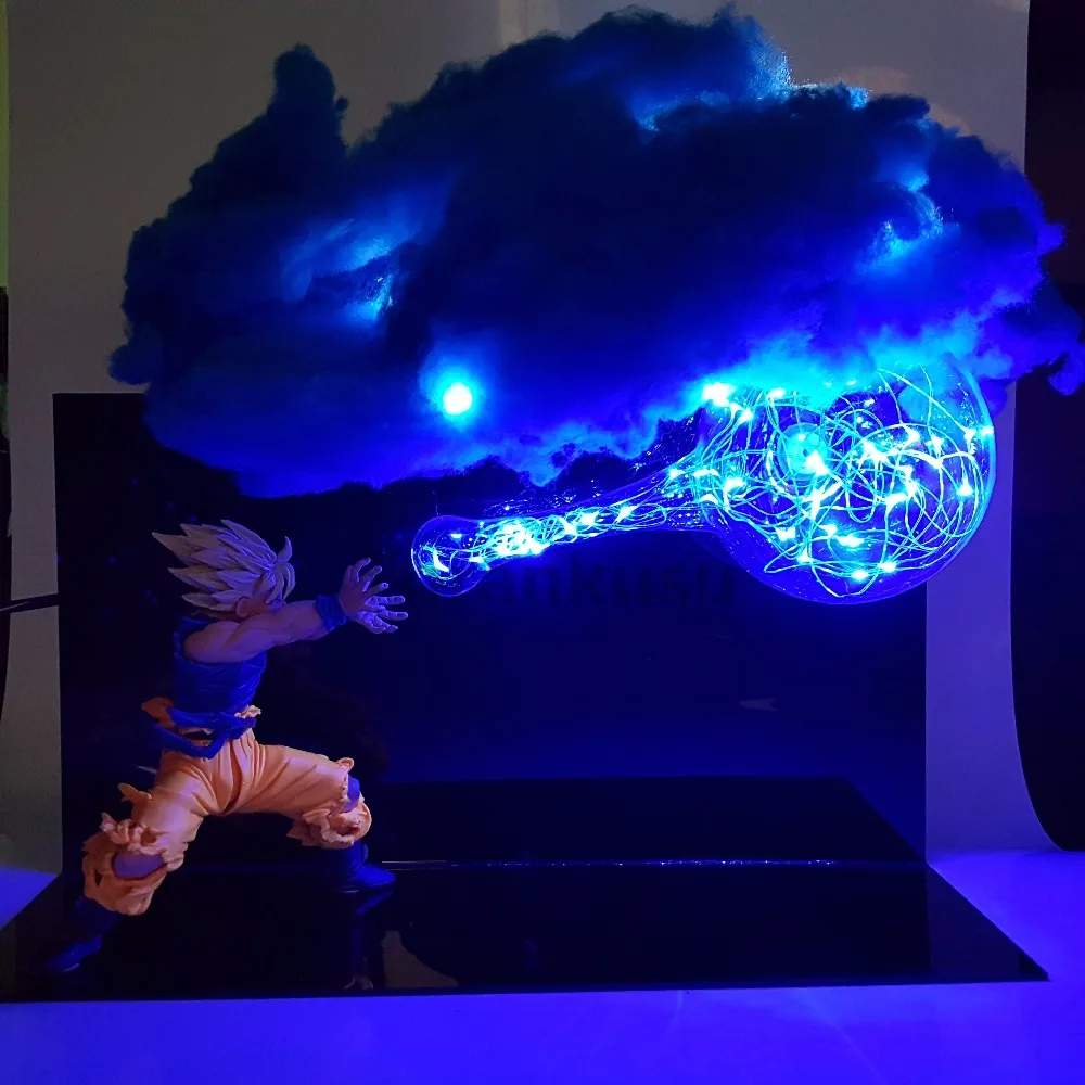 

Dragon Ball Z Son Goku Kamehameha DIY Set Anime Dragon Ball Z Goku Super Saiyan DBZ Led Cloud Action Figures Toy Gift