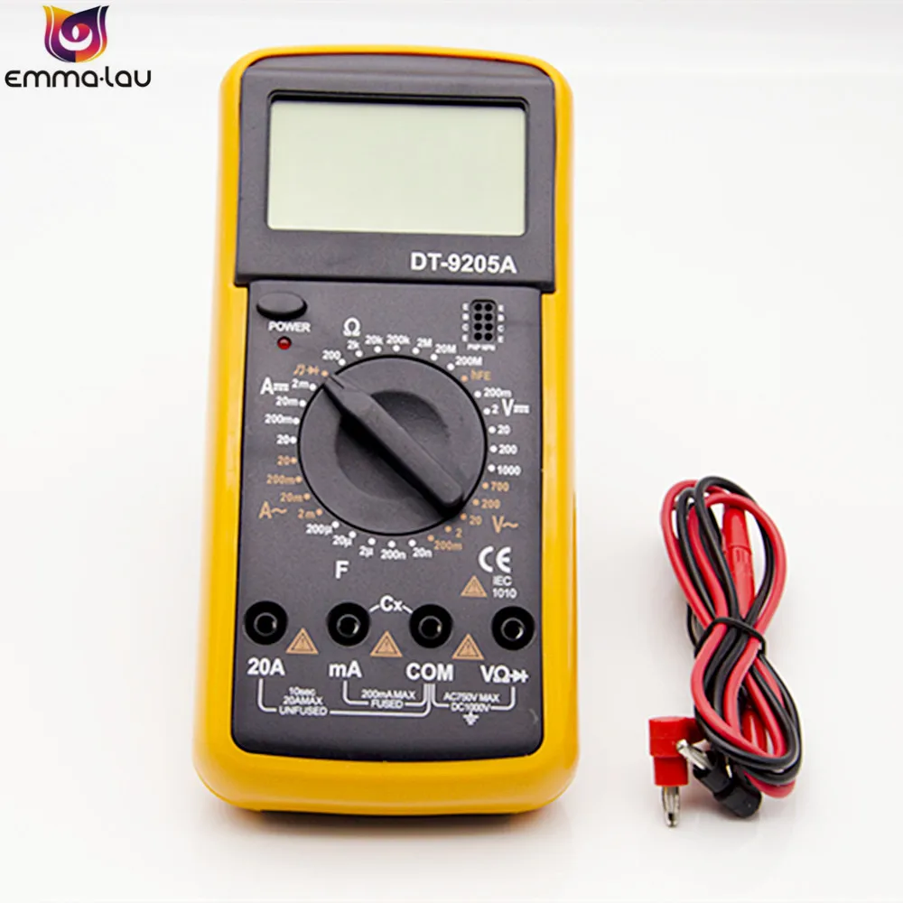 Цифровой мультиметр DT9205A профессиональный электрический амперметр с жк дисплеем