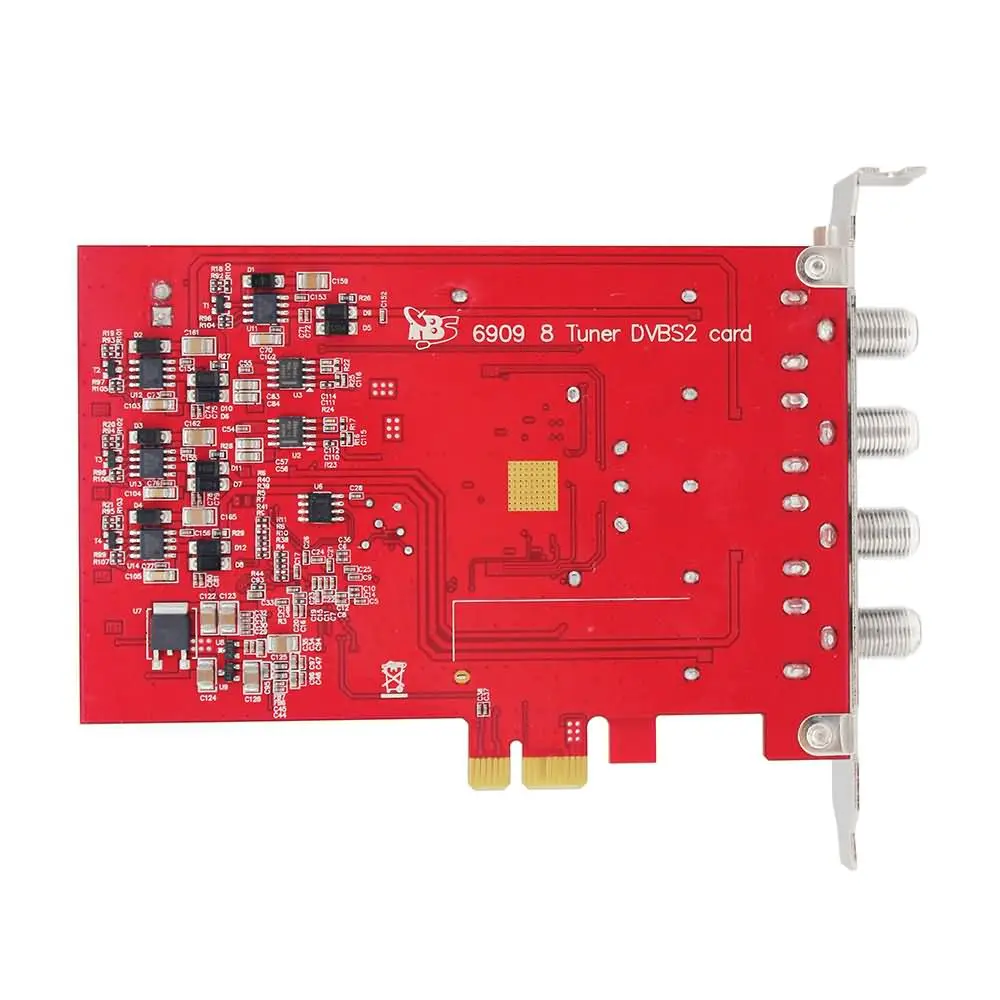 Тюнер Octa карта TBS6909 DVB S/S2 8 тюнер для телевизора PCIe просмотра и записи спутник FTA