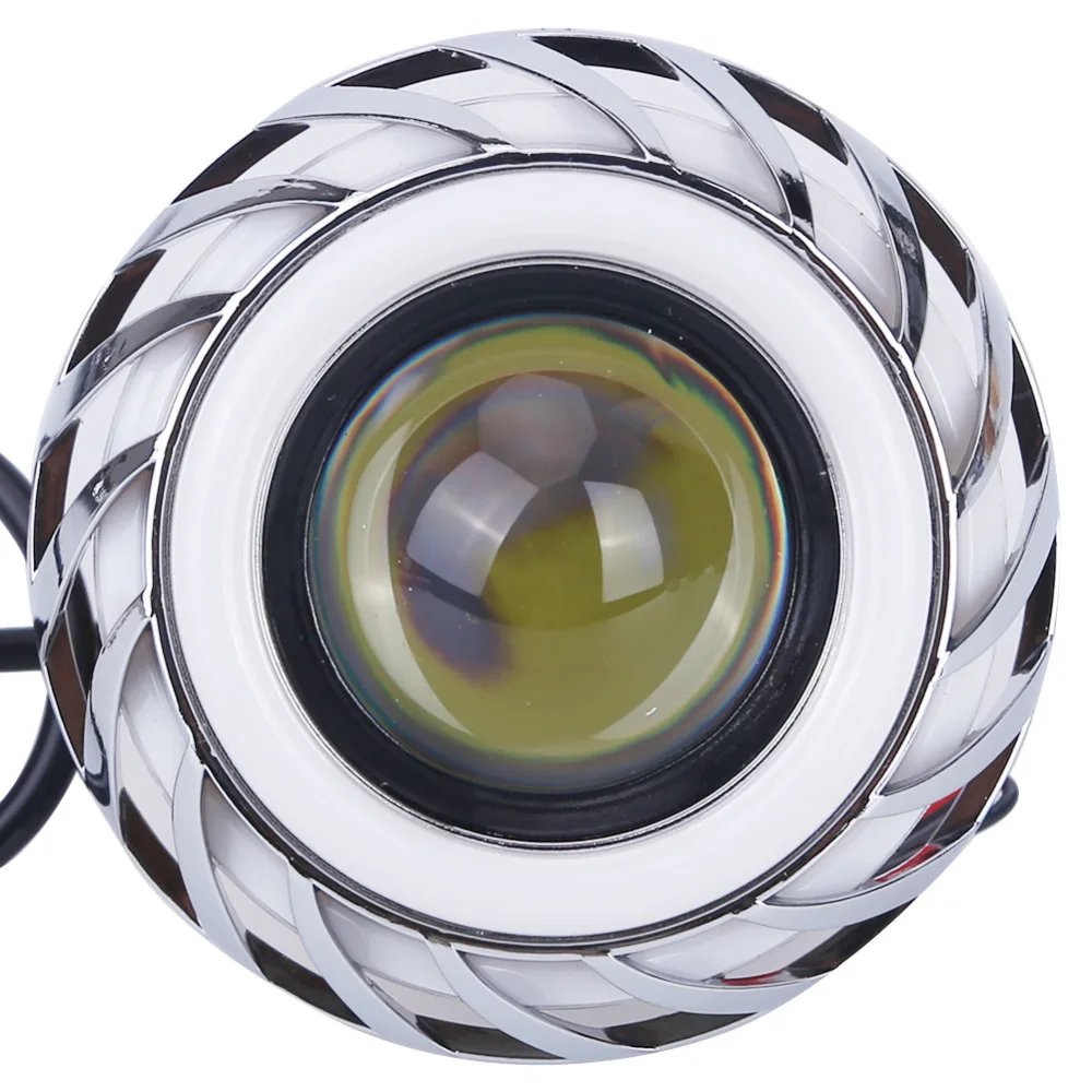 Фара мотоциклетная круглая ангельские глазки 30 вт 8000 к|motorcycle headlight|angel eye motorcycle