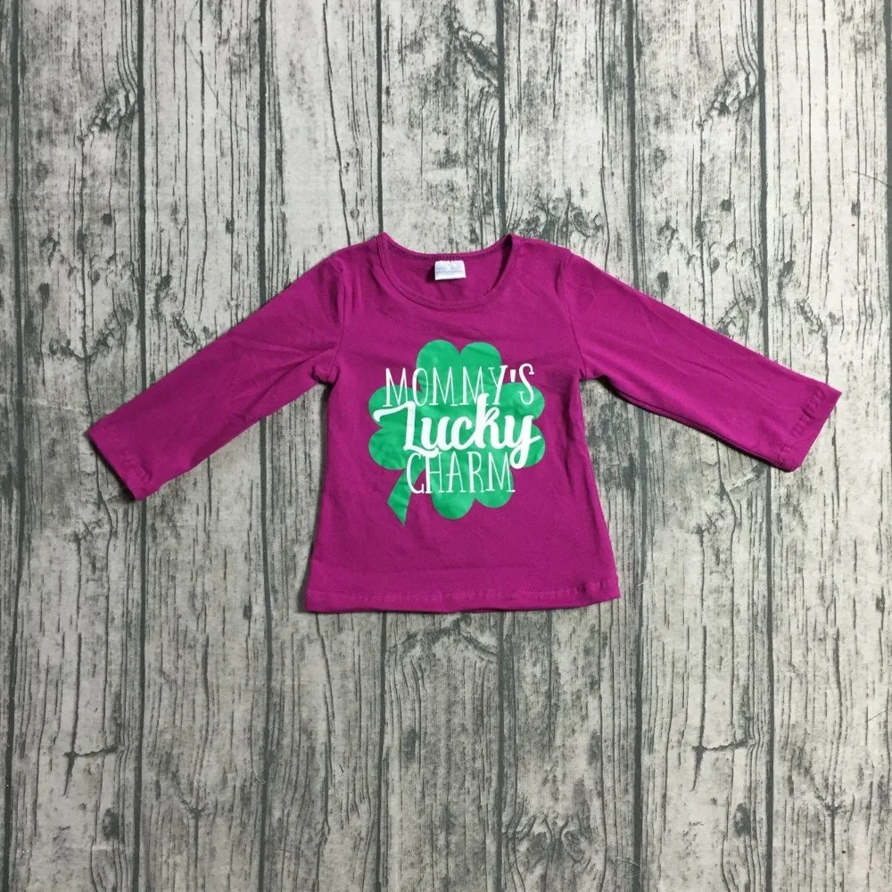День Святого Патрика для маленьких девочек мама и я raglans one lucky Mom and mommy's charm
