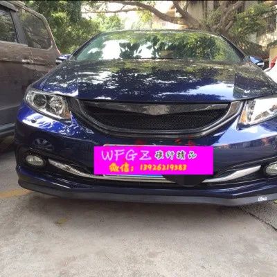 Подходит для автомобильного гриля HONDA CIVIC 9 GEN 2014 из углеродного волокна высокого