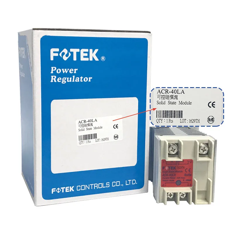 

Taiwan Original FOTEK Power Regulator ACR-40LA Enhanced Heat Sink Solid State Module