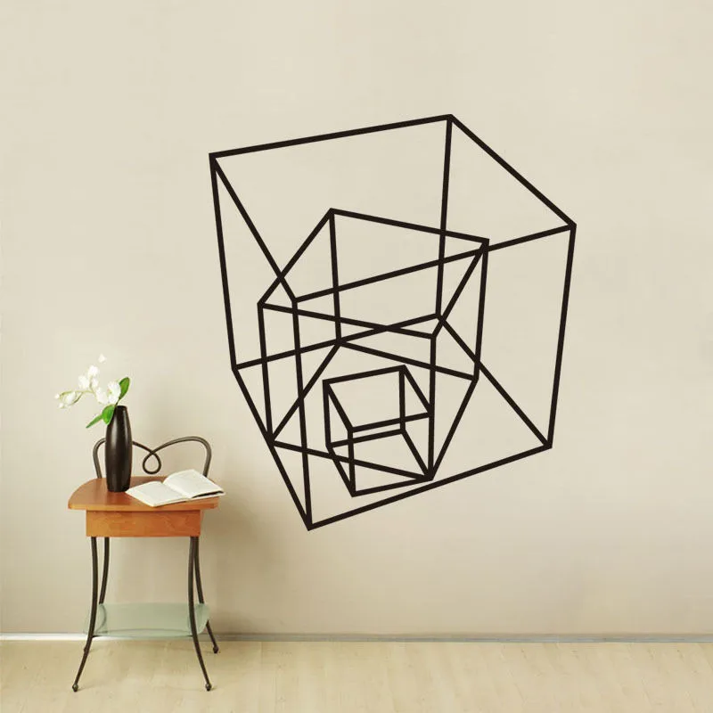 3D геометрические наклейки на стену с изображением медвежонка формы Наклейка