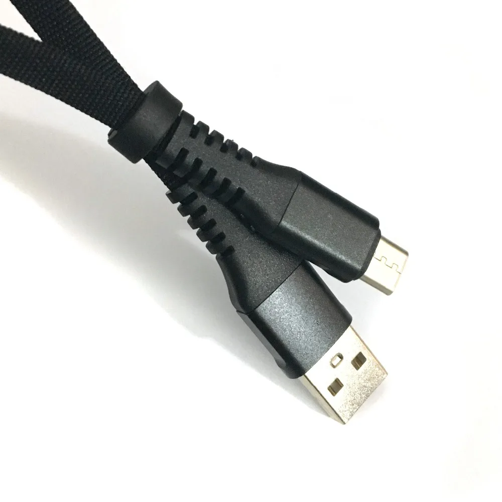 Новый универсальный черный 30 см Короткое плоское плетение USB A к type C кабель шнур
